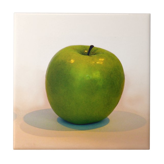 Grönt Apple Trio Kakelplatta (Framsidan)