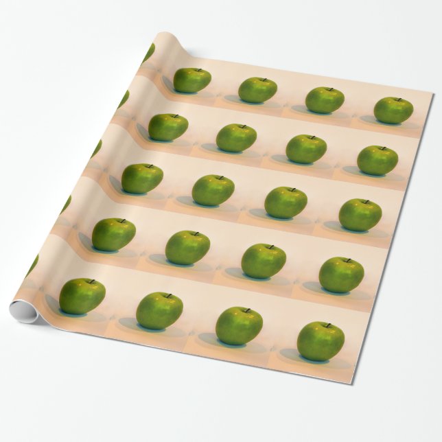 Grönt Apple Trio Presentpapper (Utrullad)