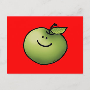 Grönt äpple vykort