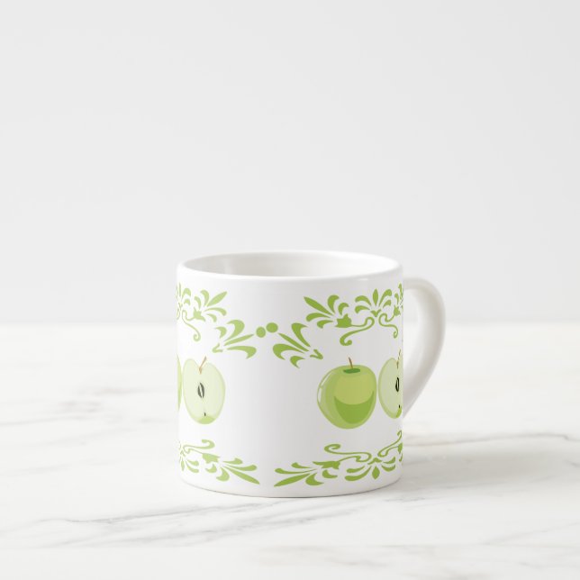 Grönt äpplen espressomugg (Framsida höger)