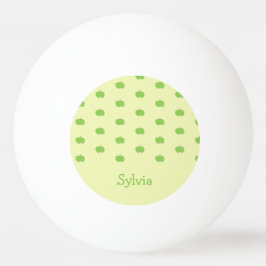 Grönt äpplen mönster monogram pingisboll