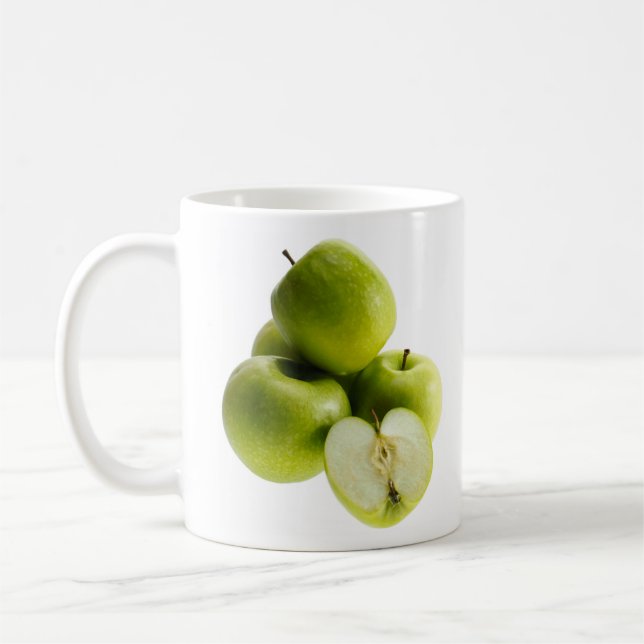 "Grönt Apples" Cute Photo. Köp nu Kaffemugg (Vänster)