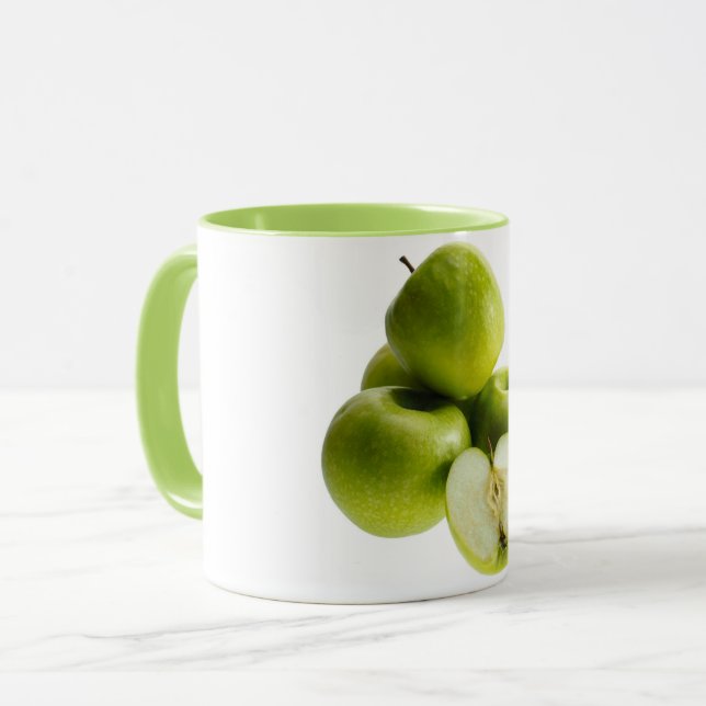 "Grönt Apples" Cute Photo. Köp nu Mugg (Framsida vänster)