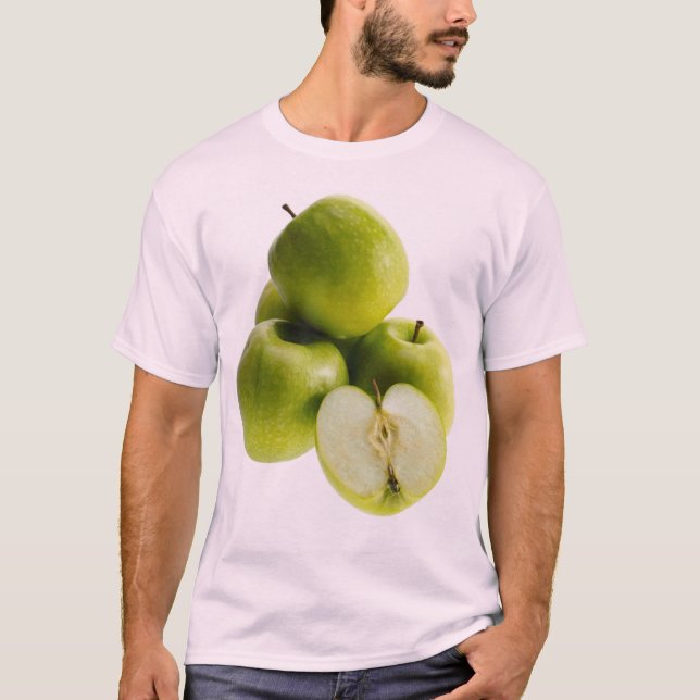 "Grönt Apples" Cute Photo. Köp nu T Shirt (Framsida)
