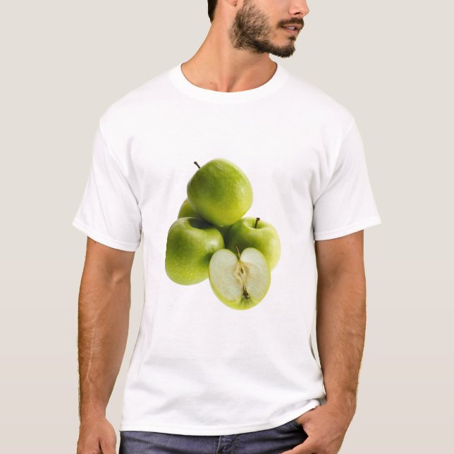 "Grönt Apples" Cute Photo. Köp nu T Shirt (Framsida)