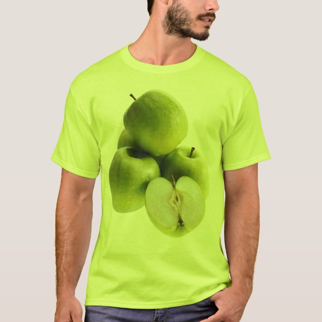 "Grönt Apples" Cute Photo. Köp nu T Shirt (Framsida)