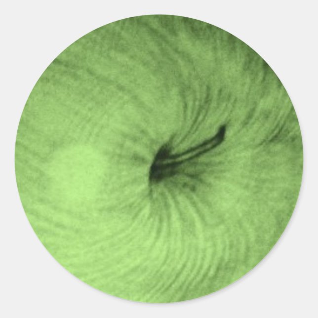 Grönt Apples-etikett Runt Klistermärke (Framsida)