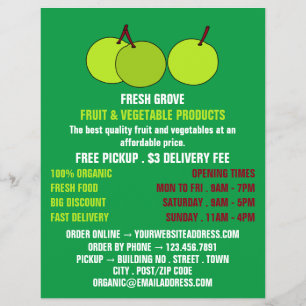 Grönt Apples, Greengrocers Advertising Reklamblad
