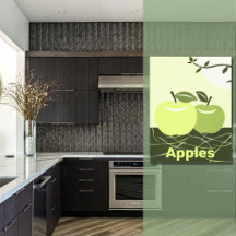 Grönt Apples Kökvägg Decor