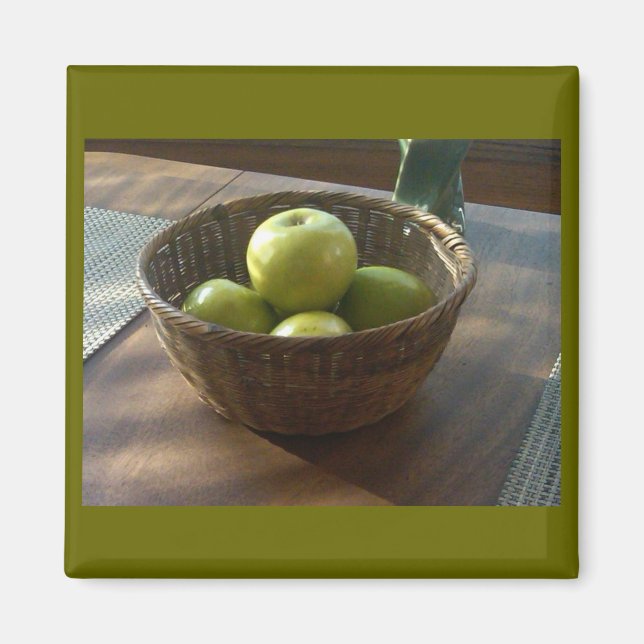 Grönt Apples Magnet (Framsidan)