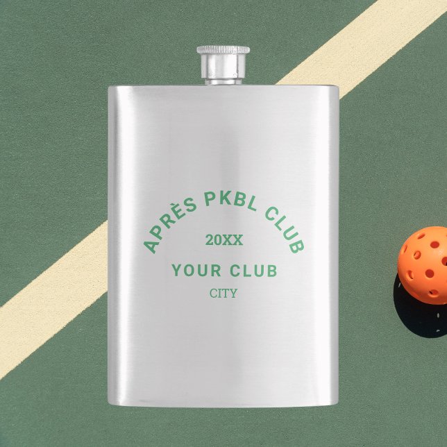 Grönt Après PKBL Klubb Vapensköld Pickleball Fickplunta (Skapare uppladdad)