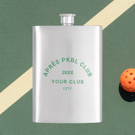 Grönt Après PKBL Klubb Vapensköld Pickleball Fickplunta