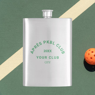 Grönt Après PKBL Klubb Vapensköld Pickleball Fickplunta