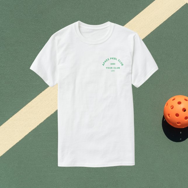 Grönt Après PKBL Klubb Vapensköld Pickleball Manar T Shirt (Skapare uppladdad)