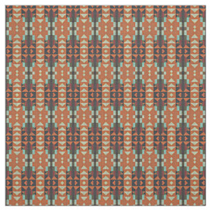Grönt Aqua Turcos Red Orange Brown Ethnic look Tyg