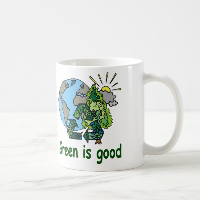 Grönt är den bra muggen kaffemugg (Höger)