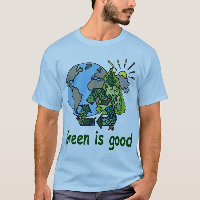 Grönt är den bra skjortan t-shirt (Framsida)