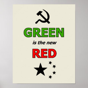 Grönt är den nya röda affischen poster