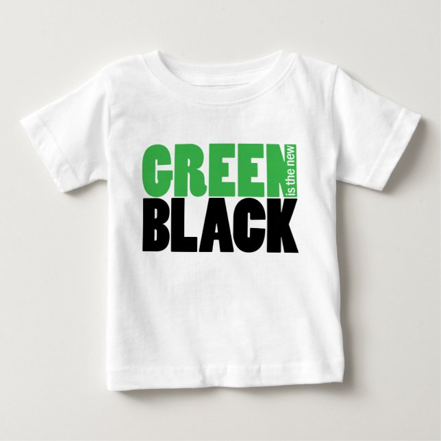Grönt är den nya svart gulliga begynna t-skjortan t-shirt (Framsida)