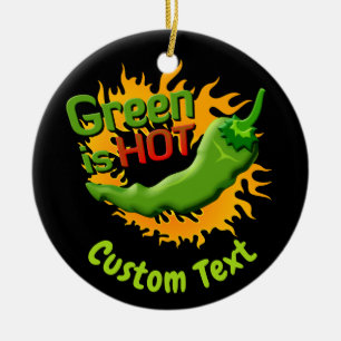 Grönt är HETT Ceramic Ornament