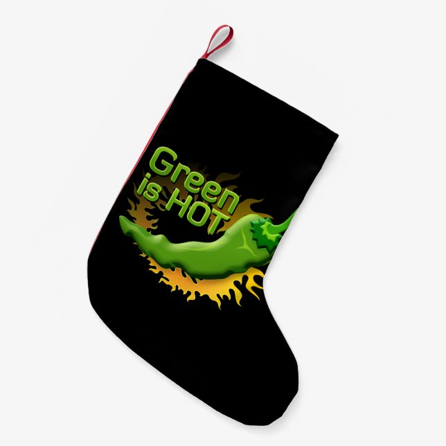 Grönt är HETT Liten Julstrumpa (Framsidan (Hängande))