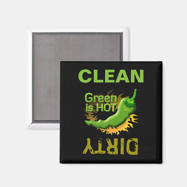 Grönt är HETT Magnet (Front/Back)