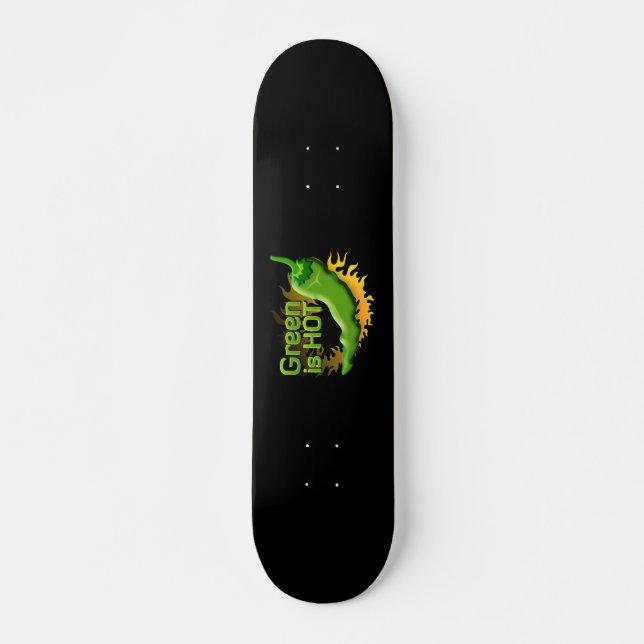 Grönt är HETT Skateboard Bräda 19,5 Cm (Framsida)