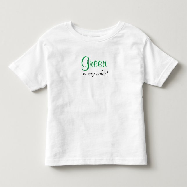Grönt Är Min Färg T Shirt (Framsida)