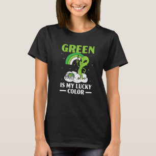 Grönt är min Lucky Färg, Alien Älskare Extrater T Shirt