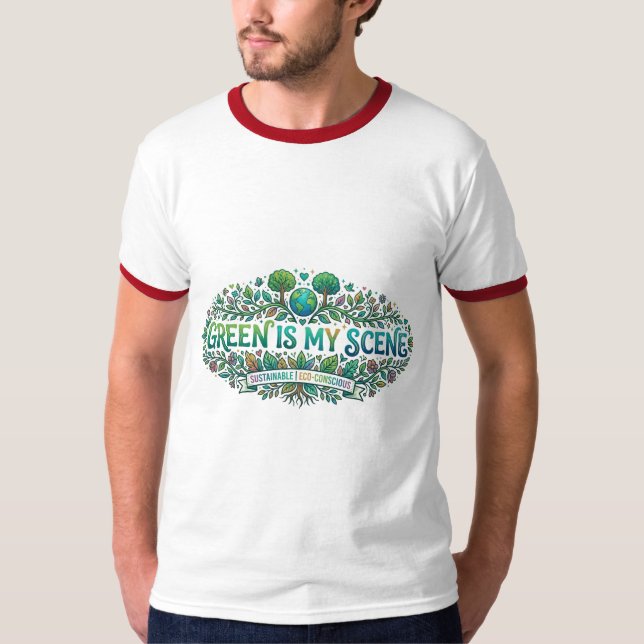 Grönt Är Min Scen. T Shirt (Framsida)