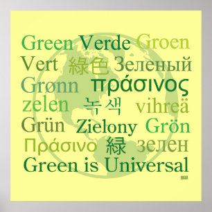 Grönt är universell poster