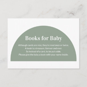 Grönt Arch Bokar för Baby Baby Shower Tilläggskort