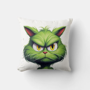 Grönt Arg Katt Kudde