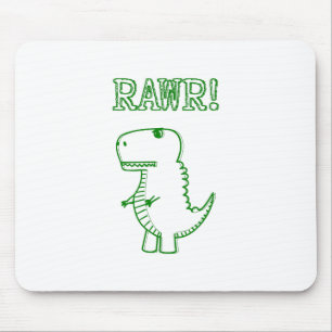 Grönt Arg T Rex Dino Musmatta