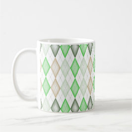 Grönt Argyle Coffee Mugg