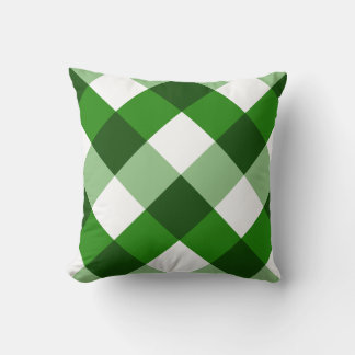 Grönt Argyle-diamantmönster Kudde