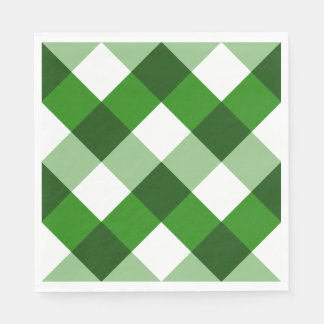 Grönt Argyle Diamantmönster Pappersservett