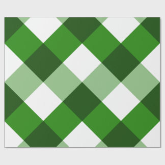 Grönt Argyle Diamantmönster Presentpapper