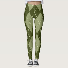 Grönt Argyle Leggings