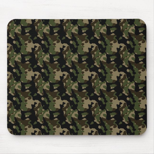 Grönt arméns Camo Camouflage Mönster Musmatta (Framsidan)
