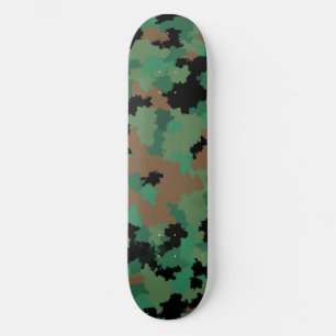 Grönt Arméns jungle Camouflage Mönster Design Mini Skateboard Bräda 18,5 Cm