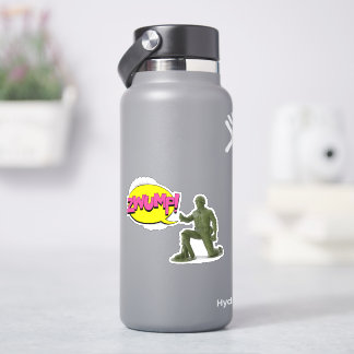 Grönt Army Man med en Mortar Die-cut Stickers Klistermärken
