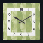 Grönt art deco fyrkantig klocka<br><div class="desc">Underbar klockdesign. Du kommer att kärlek den som andra. Du kan fritt använda den här designen för andra produkter som du gillar eller anpassa och lägga till texten. Följ mig för mer. Tack. Ha en trevlig dag.</div>