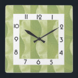 Grönt art deco fyrkantig klocka<br><div class="desc">Underbar klockdesign. Du kommer att kärlek den som andra. Du kan fritt använda den här designen för andra produkter som du gillar eller anpassa och lägga till texten. Följ mig för mer. Tack. Ha en trevlig dag.</div>
