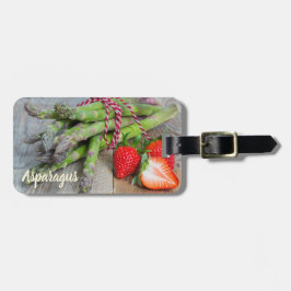 Grönt Asparagus med jordgubbsbär Bagagebricka
