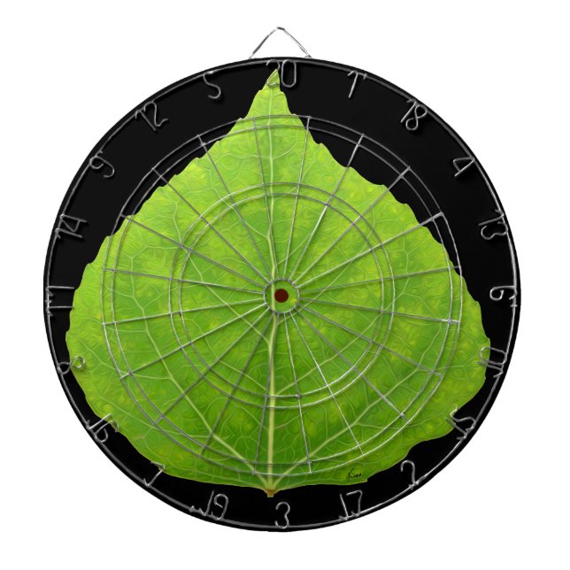 Grönt Aspen Löv #11 Darttavla (Framsidan)