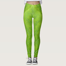 Grönt Aspen Löv #11 Leggings