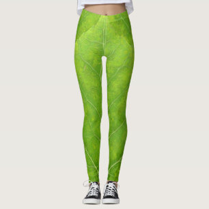 Grönt Aspen Löv #11 Leggings