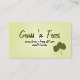 Grönt Aspen Löv Gräsmatta Care Services Visitkort