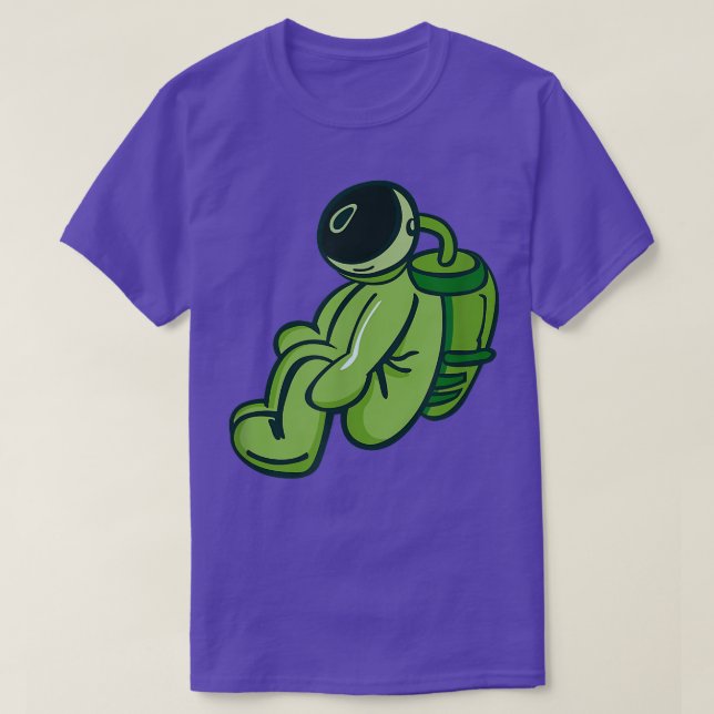 Grönt Astronaut ASTRO NAUT T Shirt (Design framsida)